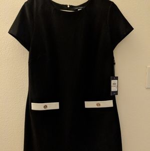 Tommy Hilfiger black short sleeve shift dress